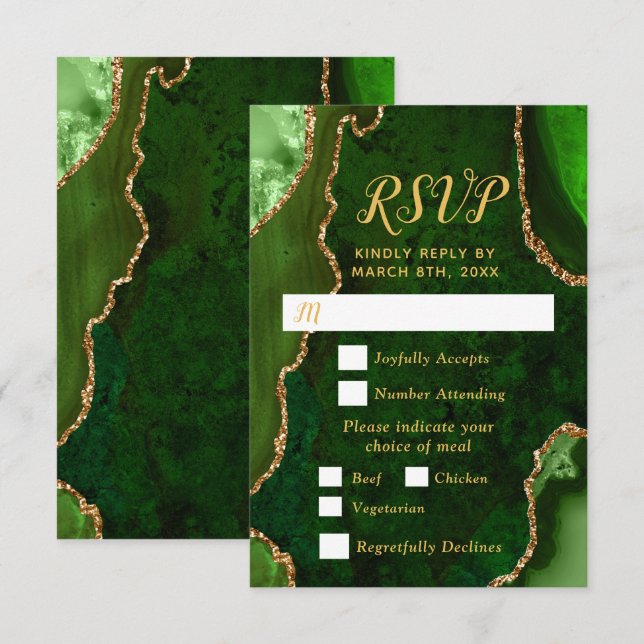 Resposta para Refeição com Ágata Verde e Dourada (Frente/Verso)