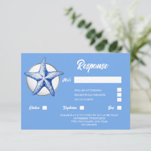 Resposta química azul de Starfish prateado branco