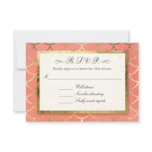 Resposta RSVP Art Deco Shell Casamento Formal Dour