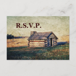 resposta RSVP de casamento de cabana do país ocide