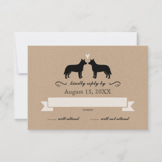 Resposta RSVP de Casamento de Cães de Bovinos Aust