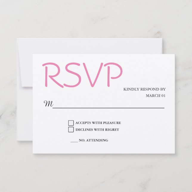 Resposta RSVP de Casamento de Cor de Champagne (Frente)
