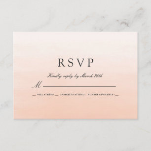 Resposta RSVP de Casamento de Coral Watercolor