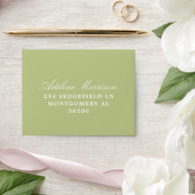 Resposta RSVP de Casamento de Hydrangea Verde e Br