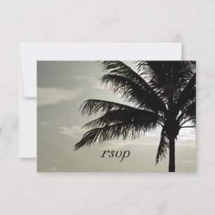 Resposta RSVP de Casamento de Praia da Silhouette 