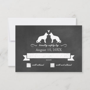 Resposta RSVP de Casamento de Silhouettes do germa