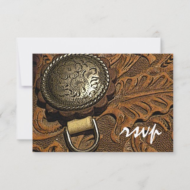 Resposta RSVP de Casamento do País de Saddle Horse (Frente)