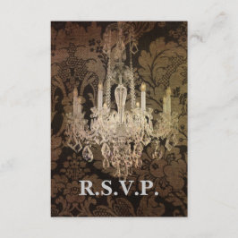 resposta RSVP de casamento do vintage damask chand