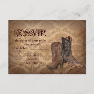 resposta RSVP de casamento do West Cowboy