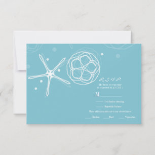 Resposta RSVP de Casamento Elegante de Starfish Br