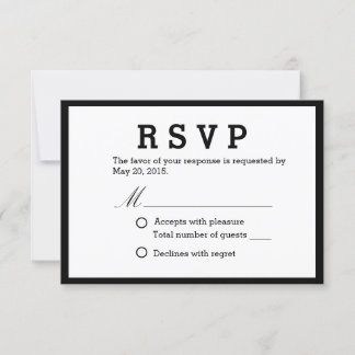 Resposta RSVP de Casamento Elegante Minimalista