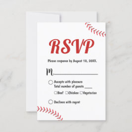 Resposta RSVP de Casamento Esportivo de Baseball