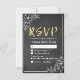 Resposta RSVP de Casamento Floral do Quadro de Scr