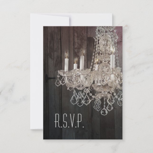 Resposta RSVP de casamento RSVP de lenha do celeir (Frente)