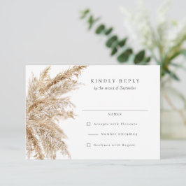Resposta RSVP de Casamento RSVP de Pampas Russo