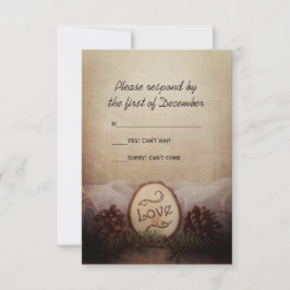Resposta RSVP de Casamento Rustic Pines Woods