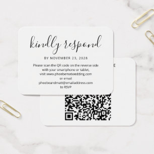 Resposta RSVP de Código QR Moderno e site