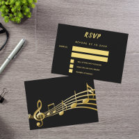 Resposta RSVP de notas de música ouro preto