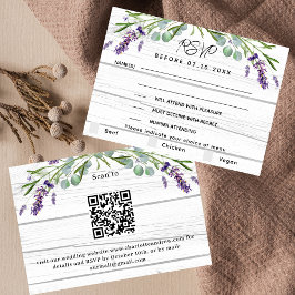 resposta RSVP do código QR do menu de casamento da