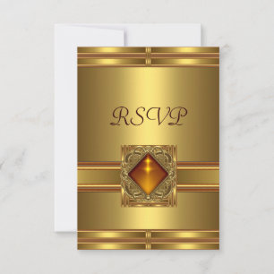 Resposta RSVP Dourado em Resposta Dourada