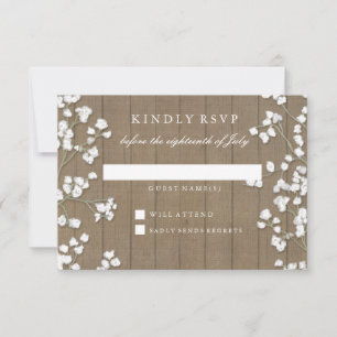 Resposta RSVP País Bebê Respira Floral