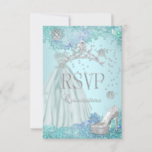 Resposta RSVP Quinceanera Soft Azul-Turquesa Tiara