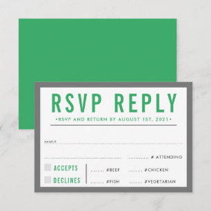 RESPOSTA RSVP RESPOSTA às cinzas corajosas moderna