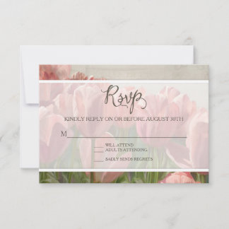 Resposta RSVP Resposta Floral Romântica Bonito Rús