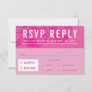 RESPOSTA RSVP RESPOSTA moderna elegante rosa flora