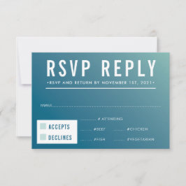 RESPOSTA RSVP RESPOSTA o moderno gradiente de ment