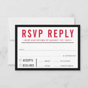 RESPOSTA RSVP RESPOSTA o negro vermelho negro mode