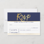 RESPOSTA RSVP RESPOSTA o ouro de falsos marinhos o<br><div class="desc">pelo kat massard >> https://linktr.ee/simplysweetpaperie <<< Um bold type design para seus RSVP REPLY CARDS - para corresponder aos seus convites principais. Adorei o design, mas gostaria de ver algumas mudanças - outro esquema de cores, produto, adicionar uma foto ou adaptado para uma ocasião diferente - sem preocupações, simplesmente me...</div>