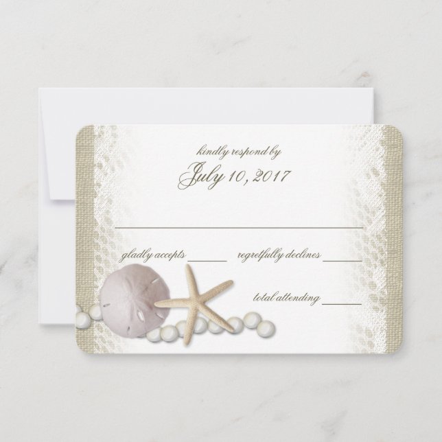 Resposta Rustic Beach Lace and Pearls (Frente)