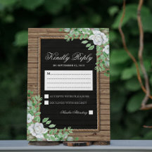 Resposta Rústica | RSVP de Casamento com Folhagem 