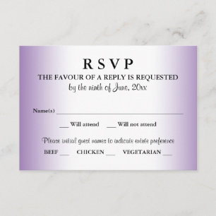 Resposta Wedding roxa de RSVP