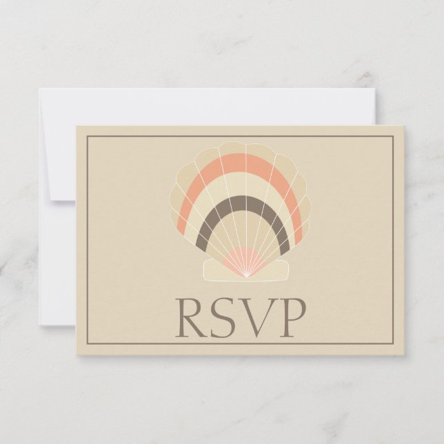 Respostas Adoráveis à Seashell RSVP (Frente)