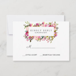 Respostas Brilliant Bloom Frame Wedding RSVP