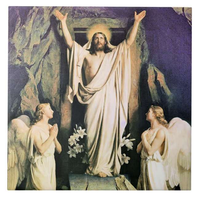 Ressurreição do Cristo, pintura de Carl Bloch, (Frente)