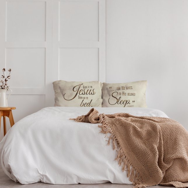 REST IN JESUS Christian Cote Travesseiro Case Set (Criador carregado)