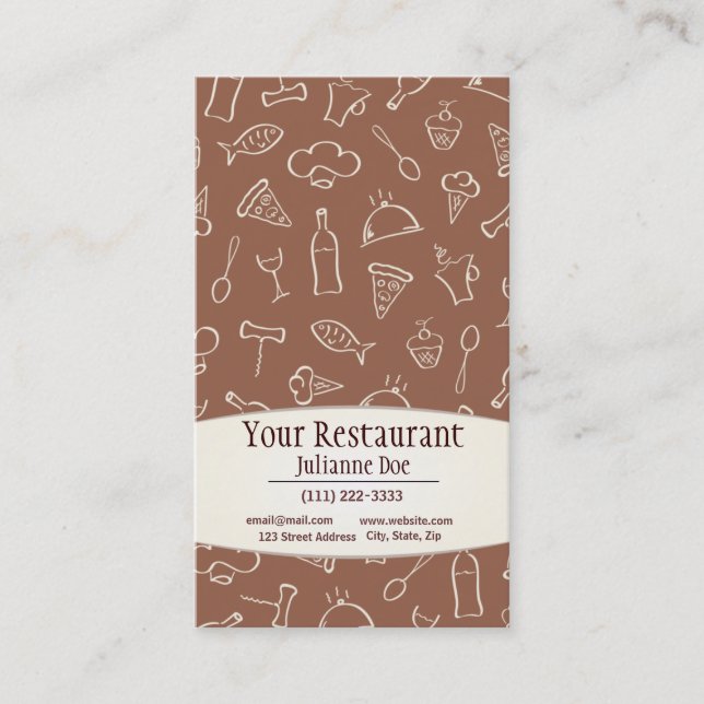 Restaurante Cartão de visita (Frente)