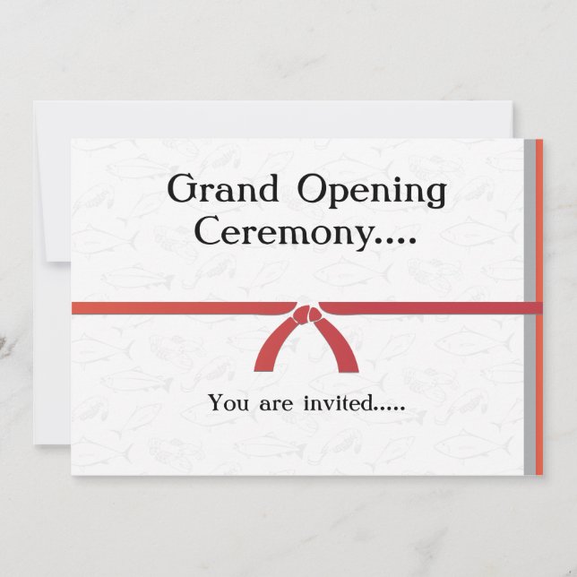 Restaurante japonês do modelo do convite (Frente)