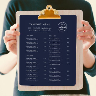 Restaurante Takeout Marinho Blue Logo Menu akeaw