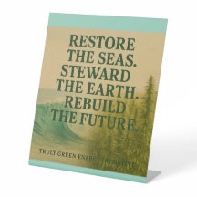 Restaure os mares. Mantenha a Terra. Reconstruir..