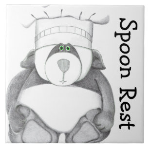 Resto da colher de Trivet do urso de panda