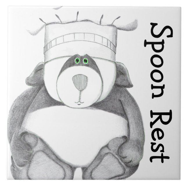 Resto da colher de Trivet do urso de panda (Frente)