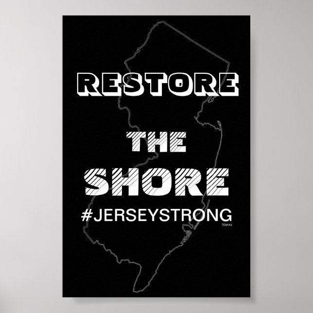 RESTORE THE SHORE - JERSEY POSTER FOR OFFICE (Frente)