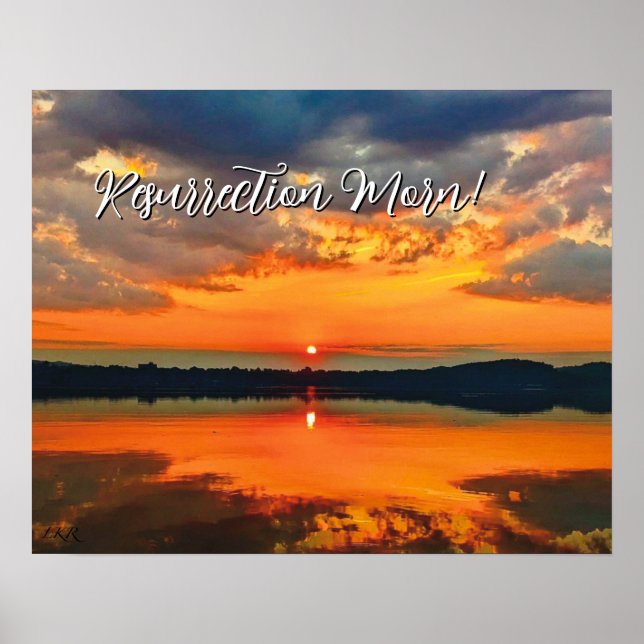 Resurrection Morning Glowing Clouds at Dawn Poster (Frente)
