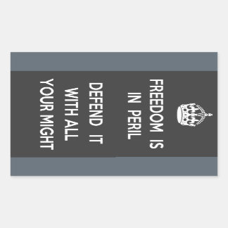 Retangular A Liberdade Está No Adesivo De Perigo