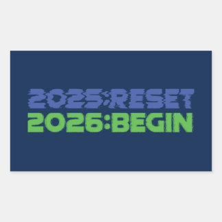 Retangular Adesivo 2025:RESET/2026:BEGIN
