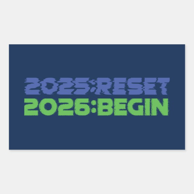 Retangular Adesivo 2025:RESET/2026:BEGIN (Frente)